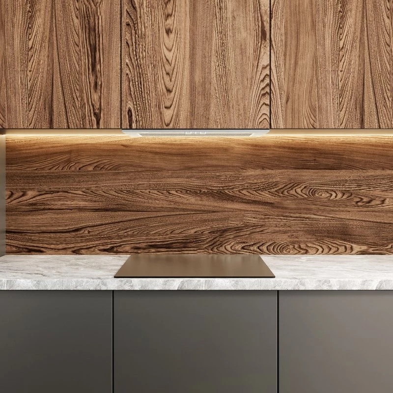 Silver built-in cooker hood